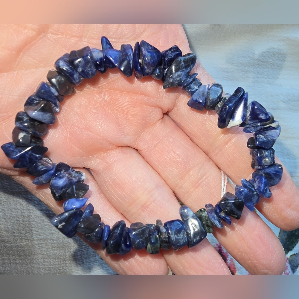 Lapis Chip Bracelet
